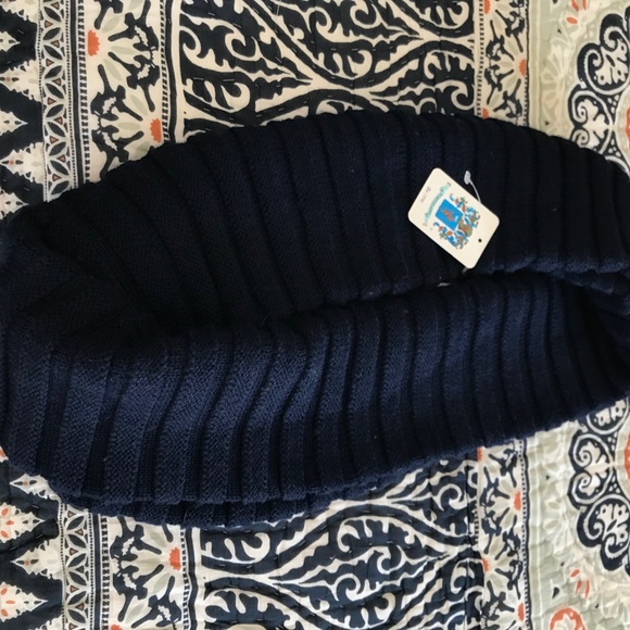 NWT Navy Blue Portolano Double Thickness Cable Know Infinity Scarf Beautiful - Picture 1 of 7